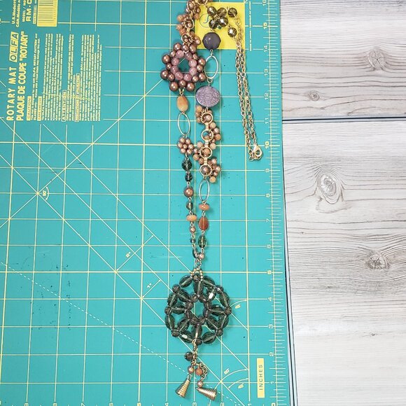 Long Beaded Necklace Retro-style - Picture 3 of 5